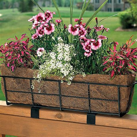 lowes metal planer box|Deck Rail Planters .